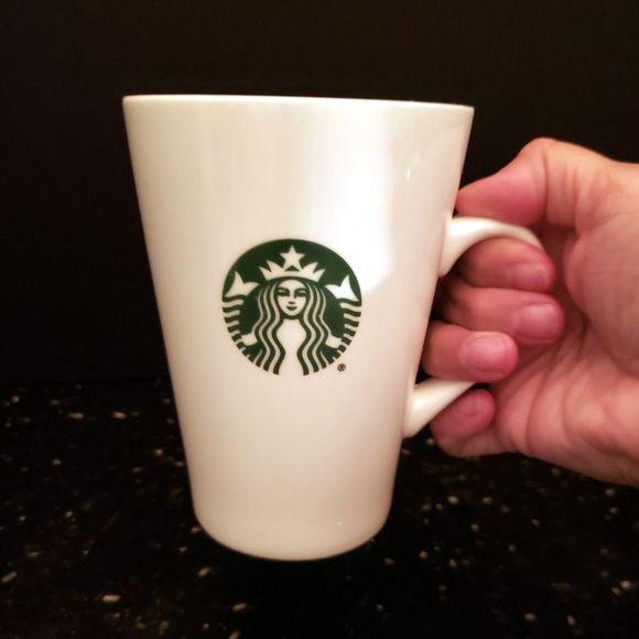 Starbucks 2015 Tall Mug Cup Green Mermaid Logo White Coffee Tea - Picture 3 of 8